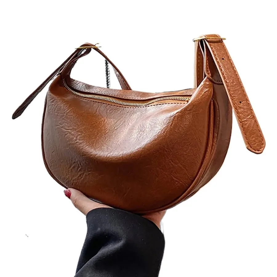 New fashion saddle bag senior sense of bag simple versatile large-capacity dumpling bag solid color crossbody women's bags
New fashion saddle bag senior sense of bag simple versatile large-capacity dumpling bag solid color crossbody women's bags