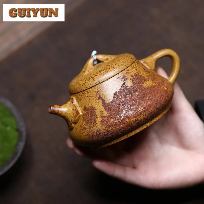 320ml Yixing Purple Clay Teapots Handmade Large Caliber Pot Raw Ore Wood-fired Porcelain Mud Kettle With Strainer Zisha Tea Set
320ml Yixing Purple Clay Teapots Handmade Large Caliber Pot Raw Ore Wood-fired Porcelain Mud Kettle With Strainer Zisha Tea Set
