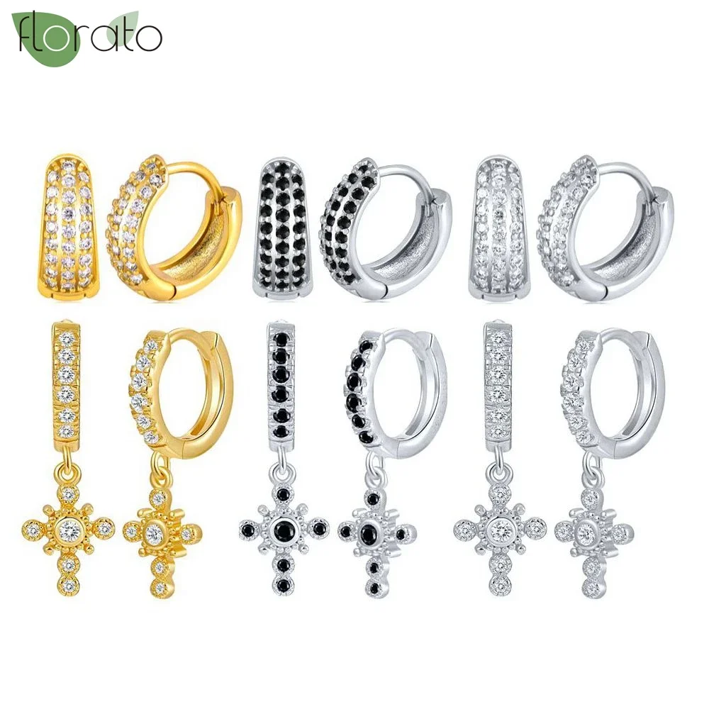 925 Sterling Silver Needle Fashion Punk Black Cross Earrings Set for Men Women Vintage Hip Hop Piercing Ear Jewelry Accessories
925 Sterling Silver Needle Fashion Punk Black Cross Earrings Set for Men Women Vintage Hip Hop Piercing Ear Jewelry Accessories