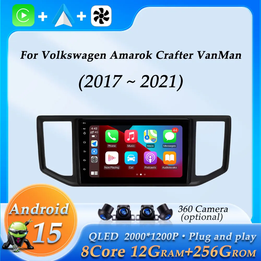 Wireless CarPlay Car Radio Video Audio Multimedia Player for Volkswagen Amarok Crafter VanMan 2017 - 2021 GPS Navi DSP Stereo BT
Wireless CarPlay Car Radio Video Audio Multimedia Player for Volkswagen Amarok Crafter VanMan 2017 - 2021 GPS Navi DSP Stereo BT