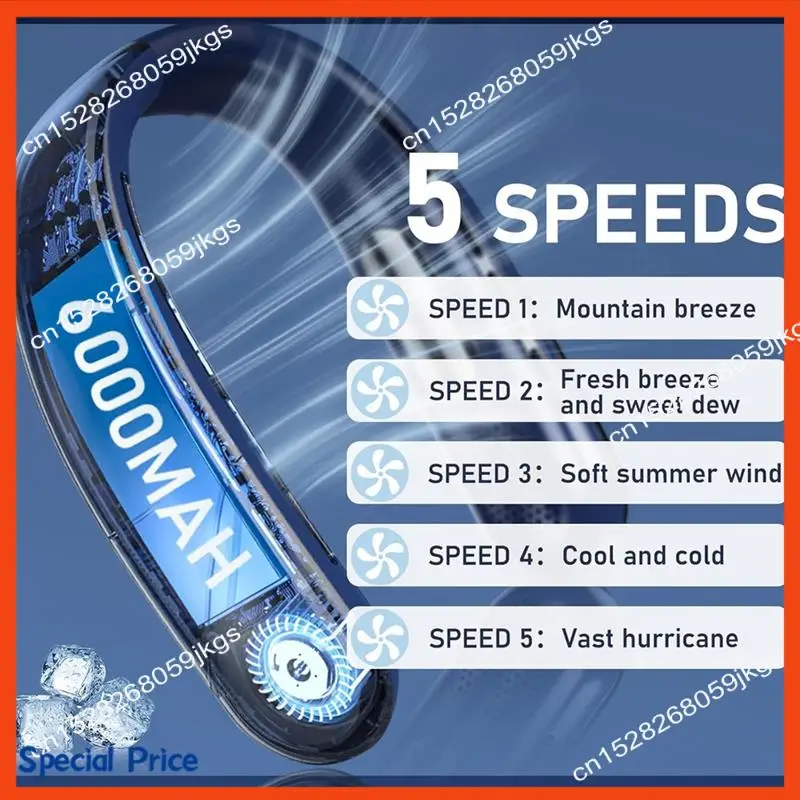 ABIY Mute Портативный USB-вентилятор для шеи 4000 мАч Безлопастной охлаждающий вентилятор для шеи Светодиодный цифровой дисплей 5-я передача Ветровые электрические вентиляторы
ABIY Mute Портативный USB-вентилятор для шеи 4000 мАч Безлопастной охлаждающий вентилятор для шеи Светодиодный цифровой дисплей 5-я передача Ветровые электрические вентиляторы