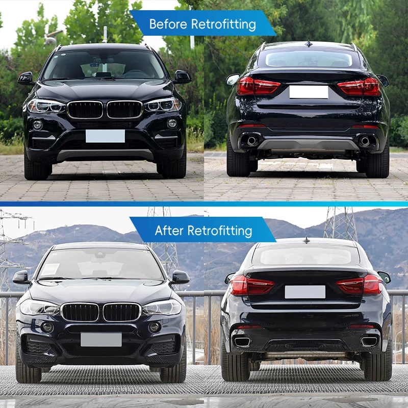 2015-2019 F16 Car Modification Upgrade M-Tech Body Kit Front Rear Bumper Lip Side Skirt Wheel Arch Exhaust Tailpipe for X6
2015-2019 F16 Car Modification Upgrade M-Tech Body Kit Front Rear Bumper Lip Side Skirt Wheel Arch Exhaust Tailpipe for X6