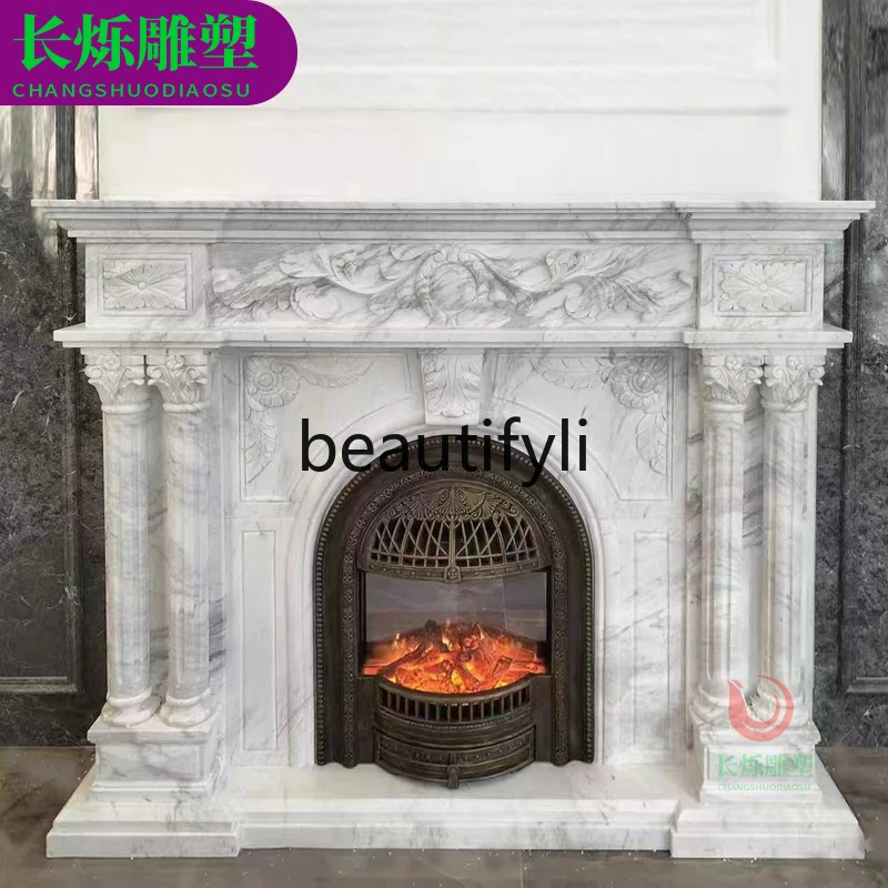 Marble Fireplace French Natural Stone Living Room Jazz White Roman Column Fireplace Background
Marble Fireplace French Natural Stone Living Room Jazz White Roman Column Fireplace Background