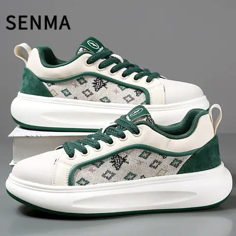 SENMA Luxury Men's Shoes Women Casual Shoes Couple Skateboard Shoes Retro Platform Sneakers Unisex Women's Sports Shoes Sneakers