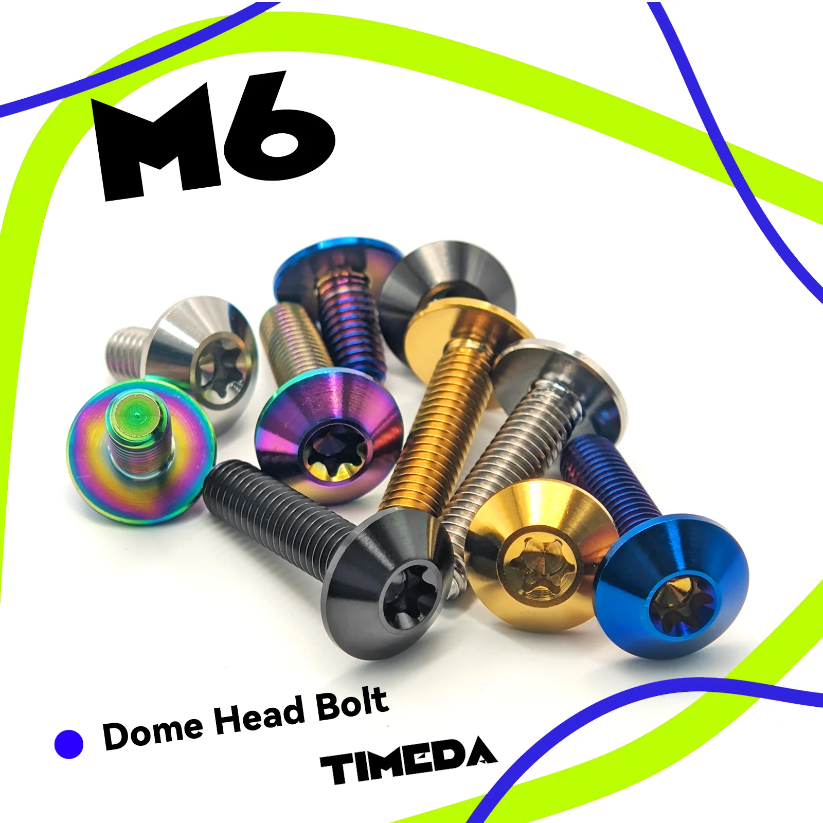 M6 12-30mm Titanium Bolts Pitch 1.0mm Titanium Dome Head Bolt for Motorcycle Accessory Parts
M6 12-30mm Titanium Bolts Pitch 1.0mm Titanium Dome Head Bolt for Motorcycle Accessory Parts