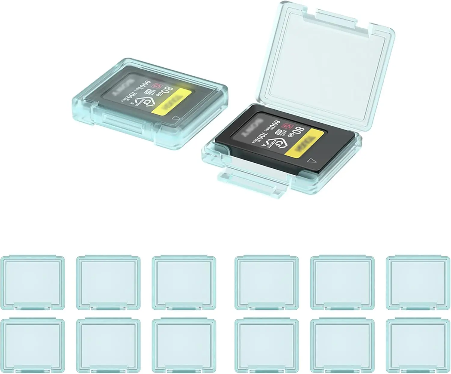Memory Card Case Holder for 6 /12 PCS CFexpress Type-A Anti-Shock Clear Plastic Memory Card Organizer Carrying Case with Label
Memory Card Case Holder for 6 /12 PCS CFexpress Type-A Anti-Shock Clear Plastic Memory Card Organizer Carrying Case with Label