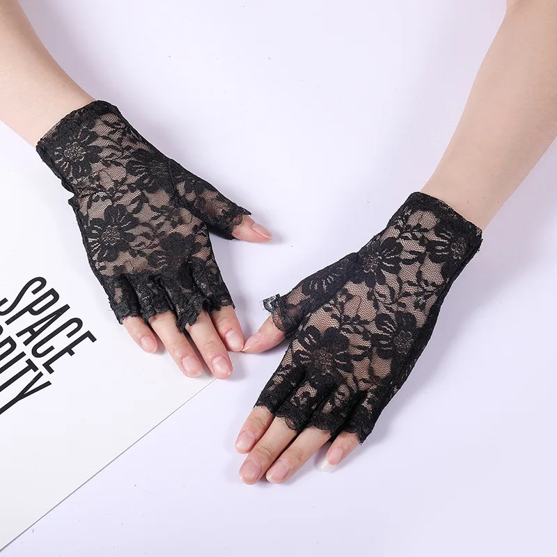 Women Sexy Lace Flower Breathable Thin Transparent Soft Tight Drive Cycling Half-Finger Gloves Cosplay Cover Up Scars
Women Sexy Lace Flower Breathable Thin Transparent Soft Tight Drive Cycling Half-Finger Gloves Cosplay Cover Up Scars