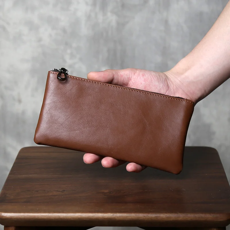 New Men's Leather Long Zipper Wallet Head Layer Leather Handbag Phone Bag Simple Women's Handbag Ultra Thin
New Men's Leather Long Zipper Wallet Head Layer Leather Handbag Phone Bag Simple Women's Handbag Ultra Thin