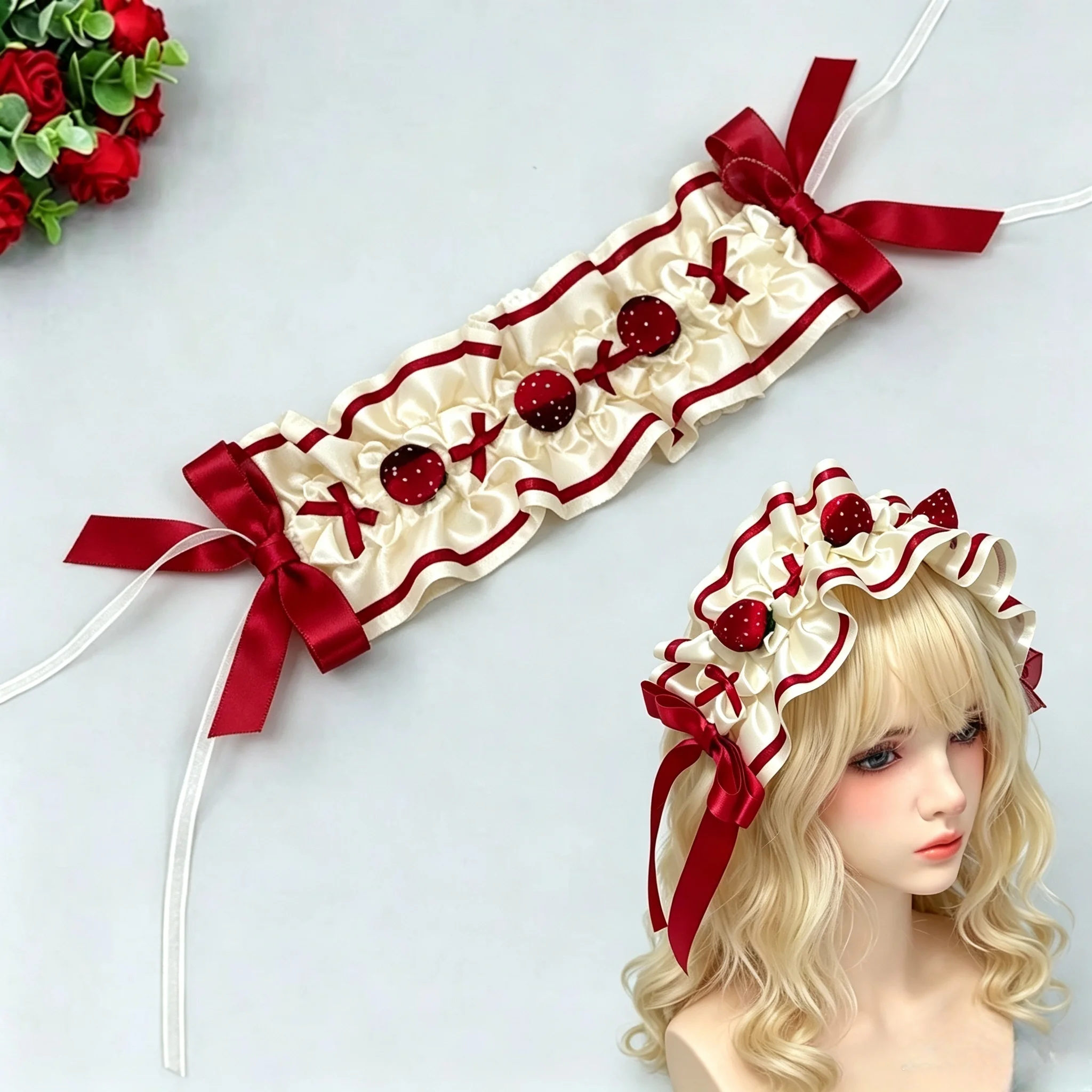 Cute Strawberry Kawaii Cute Japanese Subculture Lolita Hairband Wine Cake Bow Handmade Headband Accessories For Ladies Girls
Cute Strawberry Kawaii Cute Japanese Subculture Lolita Hairband Wine Cake Bow Handmade Headband Accessories For Ladies Girls
