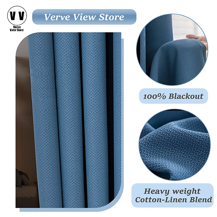 Cross Striped Curtains Linen Blue Blackout Luxury Curtains for Living Room Bedroom High Quality Fabric Modern Simple Decoration
Cross Striped Curtains Linen Blue Blackout Luxury Curtains for Living Room Bedroom High Quality Fabric Modern Simple Decoration