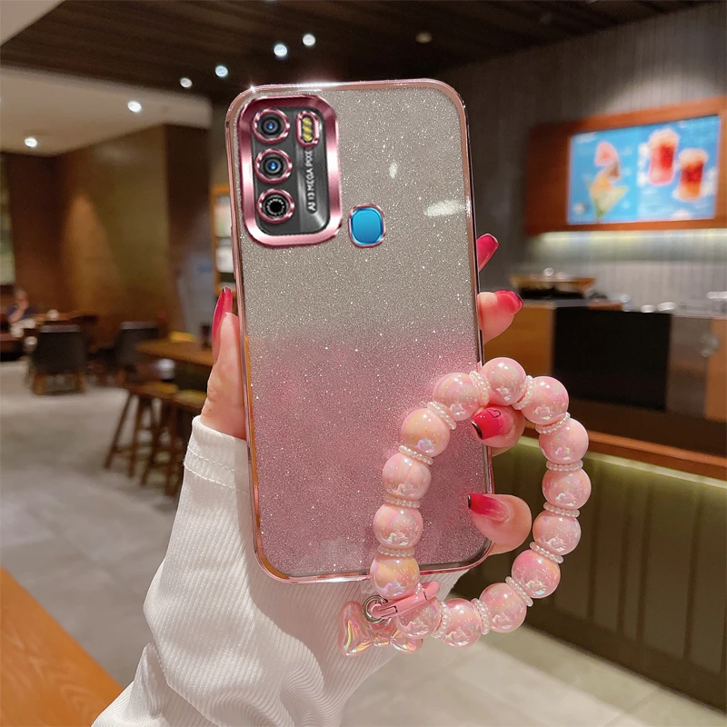 Glitter Phone Case with Bracelet For Infinix Hot 11 10 9 Play Hot50 40 Pro+ Trendy & Protective Shockproof Soft TPU Back Cover
Glitter Phone Case with Bracelet For Infinix Hot 11 10 9 Play Hot50 40 Pro+ Trendy & Protective Shockproof Soft TPU Back Cover