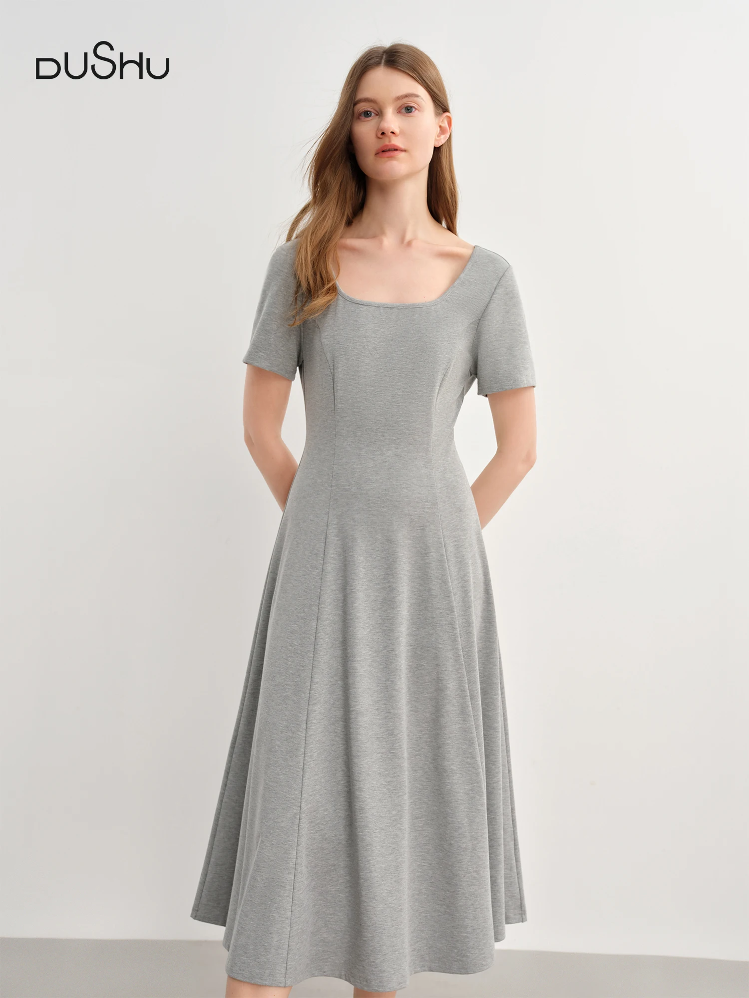 DUSHU женское повседневное платье с квадратным U-образным вырезом во французском стиле-лето 202, новое поступление, молодежное утягивающее платье трапециевидной формы 25DS82837
DUSHU женское повседневное платье с квадратным U-образным вырезом во французском стиле-лето 202, новое поступление, молодежное утягивающее платье трапециевидной формы 25DS82837