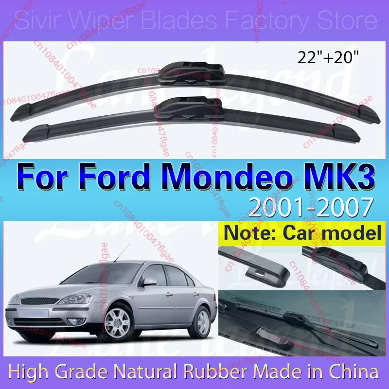 2pcs For Ford Mondeo MK3 2001 2002 2003 2004 2005 2006 2007 Accessories Car Front Windscreen Wiper Blades Brushes U Type J Hook
2pcs For Ford Mondeo MK3 2001 2002 2003 2004 2005 2006 2007 Accessories Car Front Windscreen Wiper Blades Brushes U Type J Hook