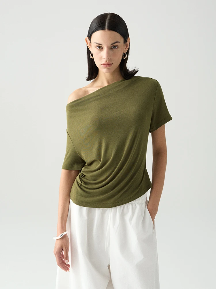 VDH Studio Women's Slim Fit T-irt Asymmetrical Design Gathered Waist ort Sve Vinegar Acetate Lenzing Eco-Viscose Summe...
VDH Studio Women's Slim Fit T-irt Asymmetrical Design Gathered Waist ort Sve Vinegar Acetate Lenzing Eco-Viscose Summe...