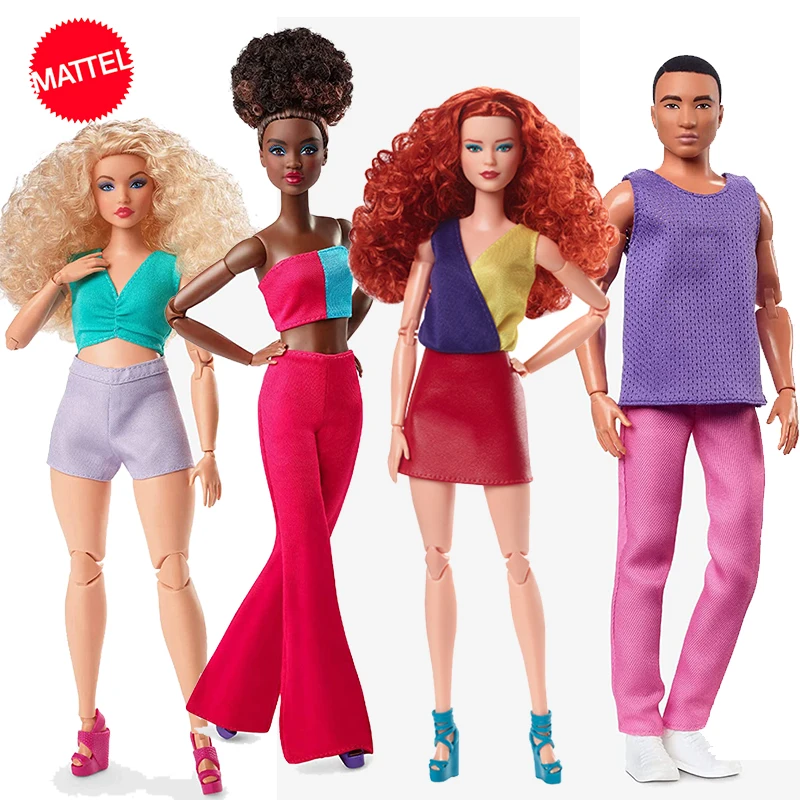 Оригинальная Фирменная кукла Mattel, кукла Барби, цветная блочная одежда, подвижная одежда, 1/6 Кен, модные игрушки для девочек, коллекционные предметы
Оригинальная Фирменная кукла Mattel, кукла Барби, цветная блочная одежда, подвижная одежда, 1/6 Кен, модные игрушки для девочек, коллекционные предметы
