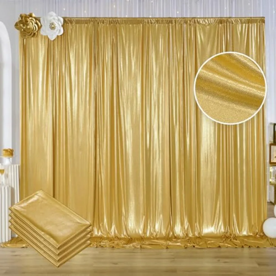Party photo backdrop: gold sequin fabric, shimmering wrinkle-free glitter finish, 20ftx10ft 4 panels of 5x10ft,ideal for weddin
Party photo backdrop: gold sequin fabric, shimmering wrinkle-free glitter finish, 20ftx10ft 4 panels of 5x10ft,ideal for weddin