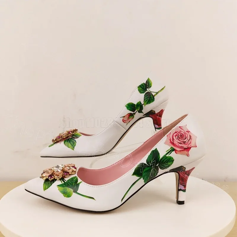 Crystal Flower Floral Print Pointed Toe Pumps Slip On Women Shoes Thin High Heels Party Banquet Dating 2025 Zapatos Para Mujere
Crystal Flower Floral Print Pointed Toe Pumps Slip On Women Shoes Thin High Heels Party Banquet Dating 2025 Zapatos Para Mujere