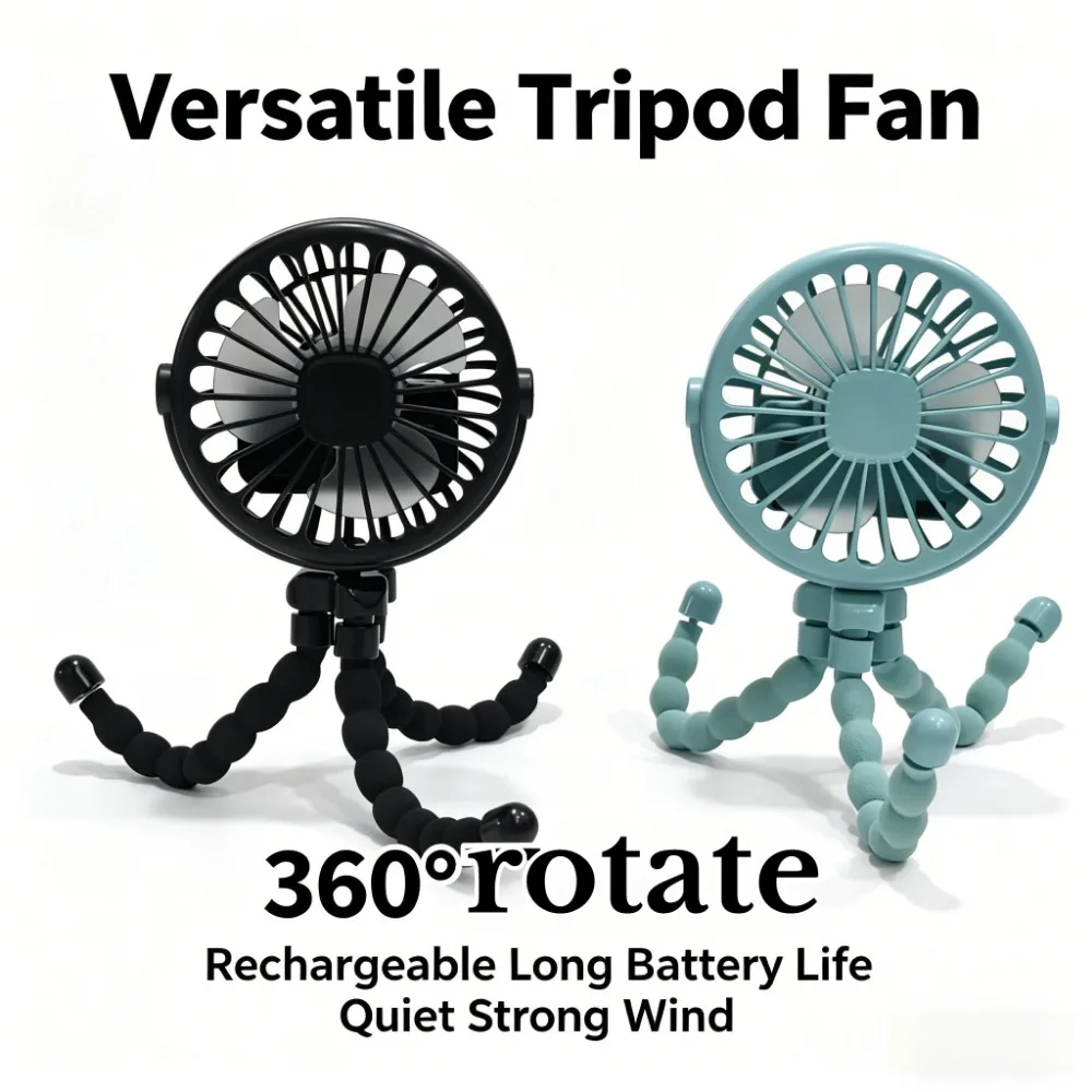 1pc 3 Speed Adjustable Octopus Tripod Stroller Fan,360° Rotation USB Rechargeable Portable Mini Cooling Fan,Strong Wind Quiet Handheld Desk Clip Fan for Baby Stroller,Camping,Bike,Car,Outdoor Travel Bedroom Office
1pc 3 Speed Adjustable Octopus Tripod Stroller Fan,360° Rotation USB Rechargeable Portable Mini Cooling Fan,Strong Wind Quiet Handheld Desk Clip Fan for Baby Stroller,Camping,Bike,Car,Outdoor Travel Bedroom Office