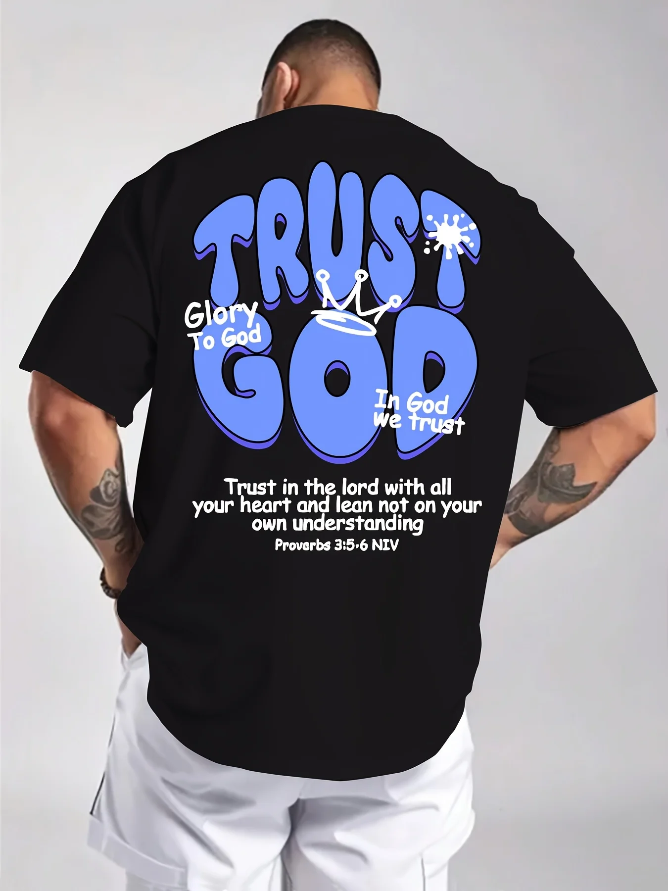 Men's Casual Short Sleeve T-Shirt Inspirational Bible Verse Print T-shirt Boys Funny Street Style Religious Christian Faith Tee
Men's Casual Short Sleeve T-Shirt Inspirational Bible Verse Print T-shirt Boys Funny Street Style Religious Christian Faith Tee