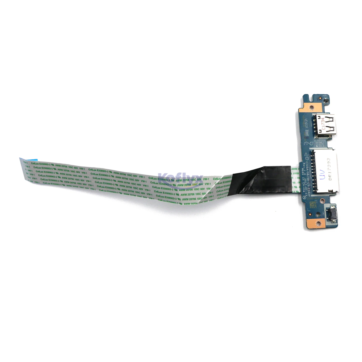 5C50N77778 Koflyx new gadgets IO Board 80Y9 W/cable for lenovo ideapad 320S-15IKB (Type 80X5)/320S-15ISK/320S-15IKB (Type 81BQ)
5C50N77778 Koflyx new gadgets IO Board 80Y9 W/cable for lenovo ideapad 320S-15IKB (Type 80X5)/320S-15ISK/320S-15IKB (Type 81BQ)