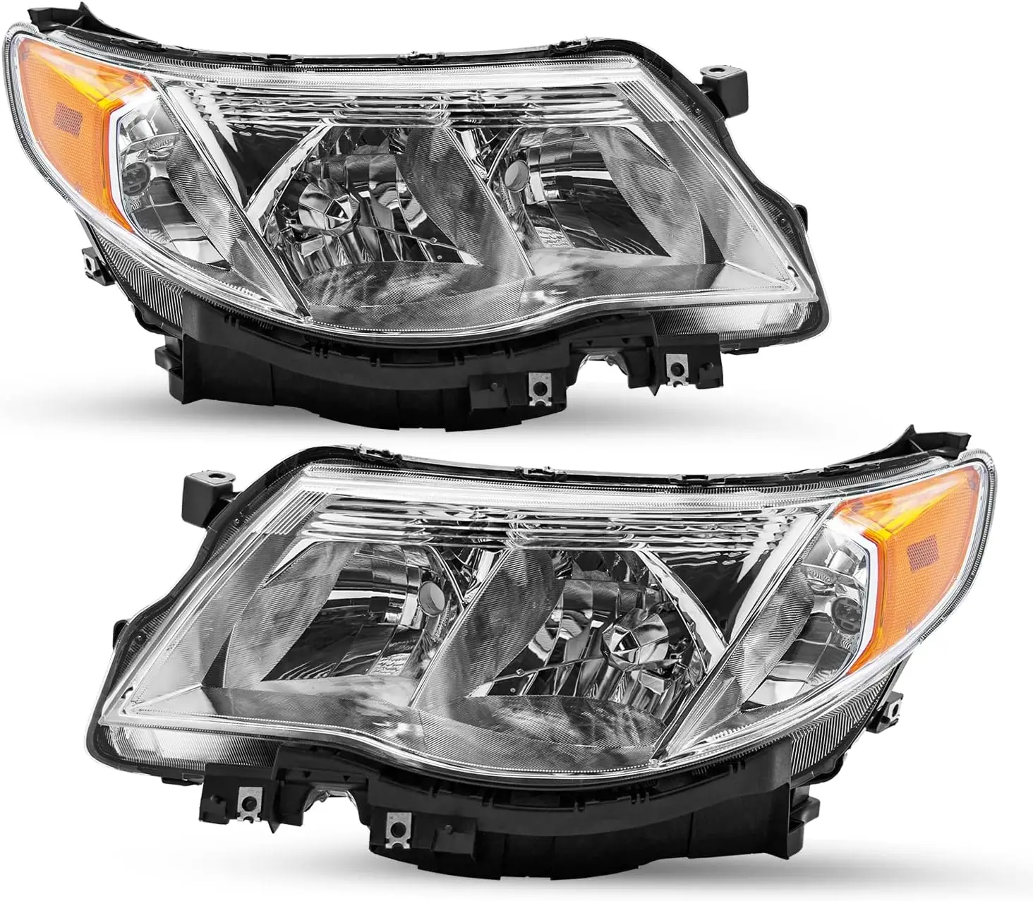 Headlight Assembly Fit for 2009-2013 Subaru Forester Headlamp Replacement Chrome Housing with Amber Reflector
Headlight Assembly Fit for 2009-2013 Subaru Forester Headlamp Replacement Chrome Housing with Amber Reflector