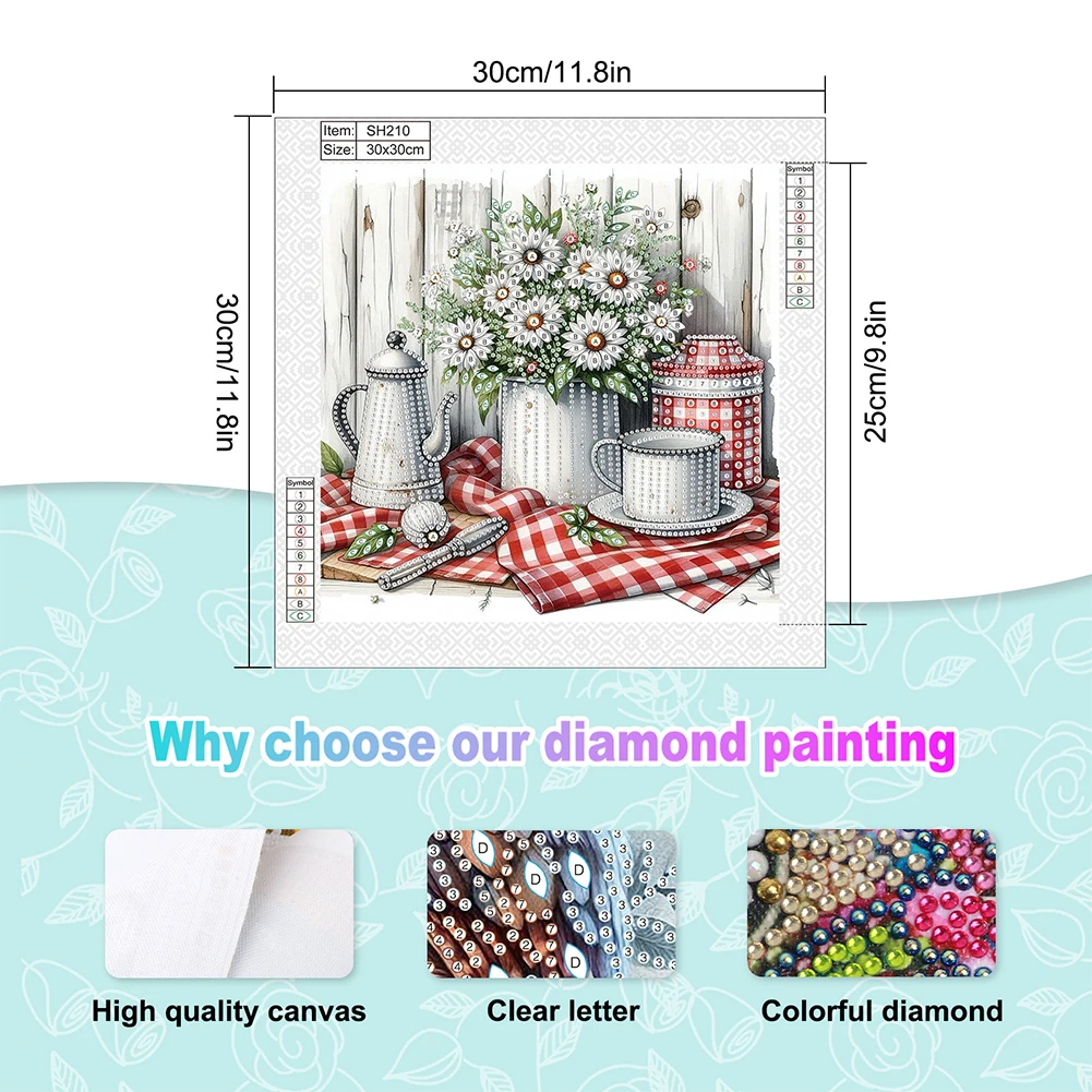 5D DIY Partial Special Shaped Drill Diamond Painting Kit Flower Decor 30x30cm (G)
5D DIY Partial Special Shaped Drill Diamond Painting Kit Flower Decor 30x30cm (G)