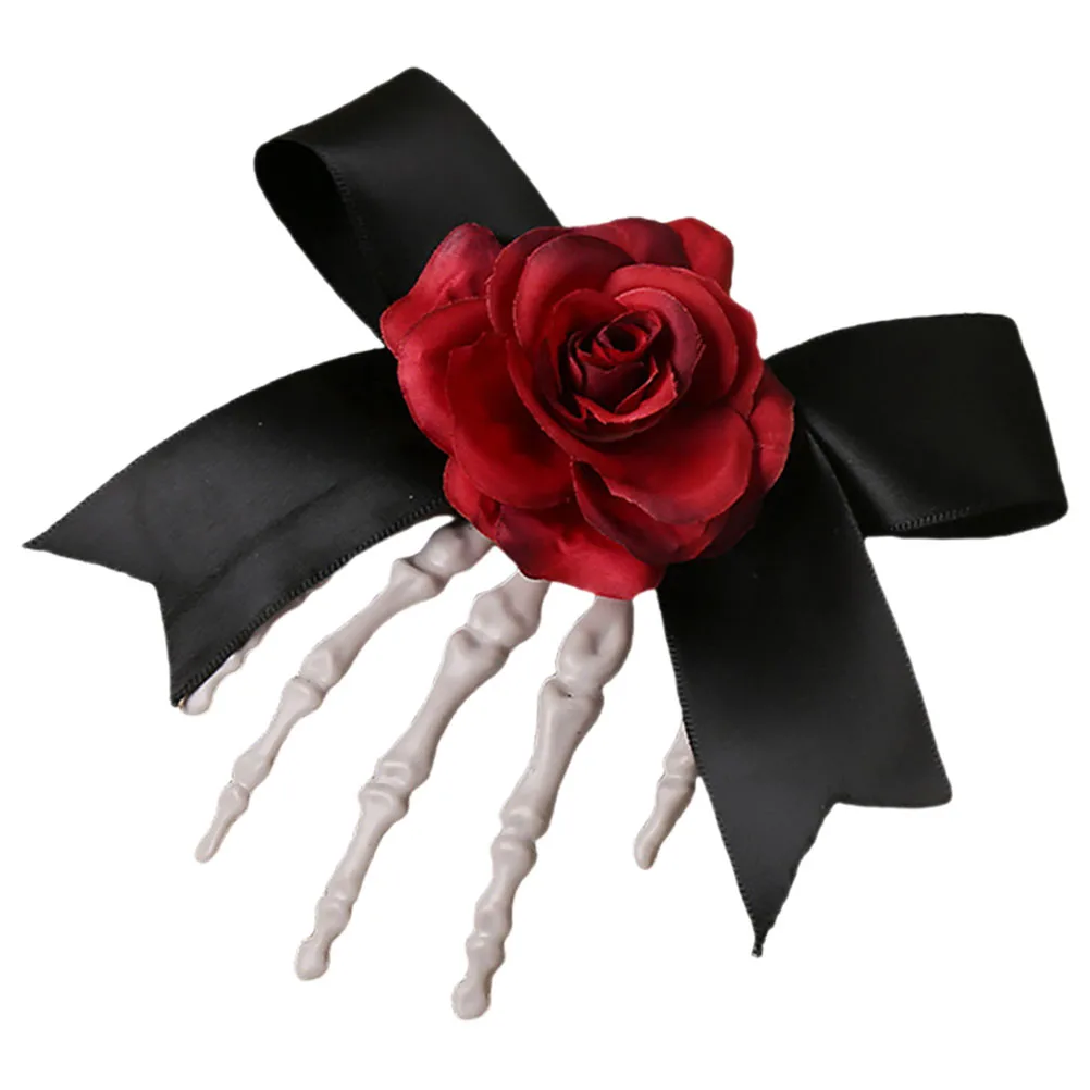 Halloween Skull Hair Clips Hand Bow Flower Design Red Black Lightweight Comfortable Rose Decorative Barrette For
Halloween Skull Hair Clips Hand Bow Flower Design Red Black Lightweight Comfortable Rose Decorative Barrette For