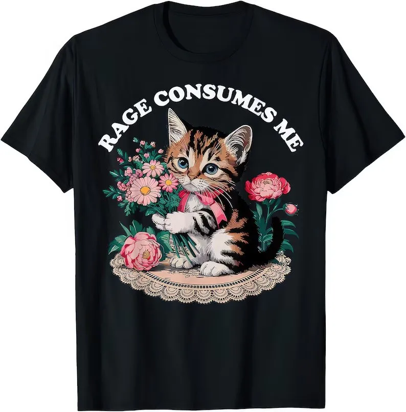 Cat Lover Humor T-Shirt with Floral Design and Funny Quote
Cat Lover Humor T-Shirt with Floral Design and Funny Quote