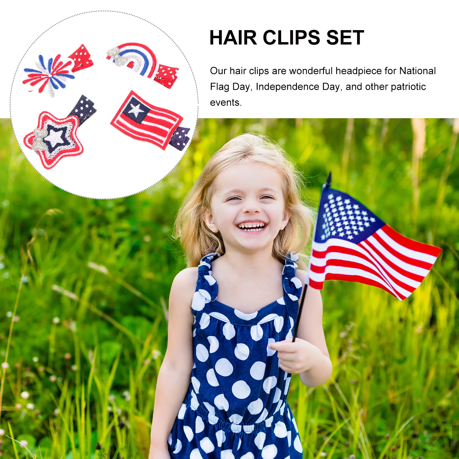 4pcs Flag For Kids Patriotic Accessories Independence Day Party Decor American Flag Clip Kids Hair Clip Fine Hair
4pcs Flag For Kids Patriotic Accessories Independence Day Party Decor American Flag Clip Kids Hair Clip Fine Hair