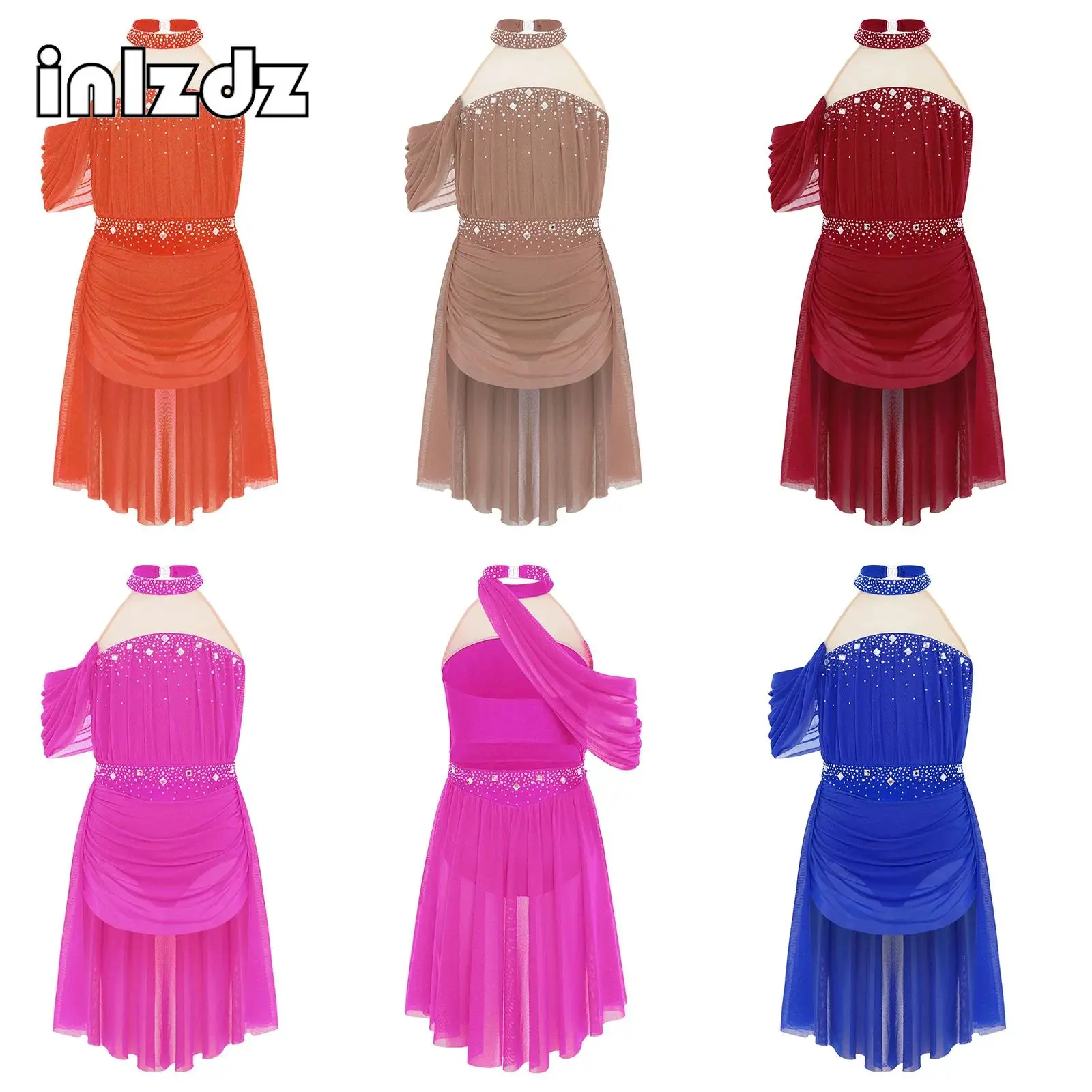 Girls Ballet Dress Lyrical Modern Dance Figure Skating Performance Costume Halter Backless Rhinestones Ruched Mesh Drape Dress
Girls Ballet Dress Lyrical Modern Dance Figure Skating Performance Costume Halter Backless Rhinestones Ruched Mesh Drape Dress