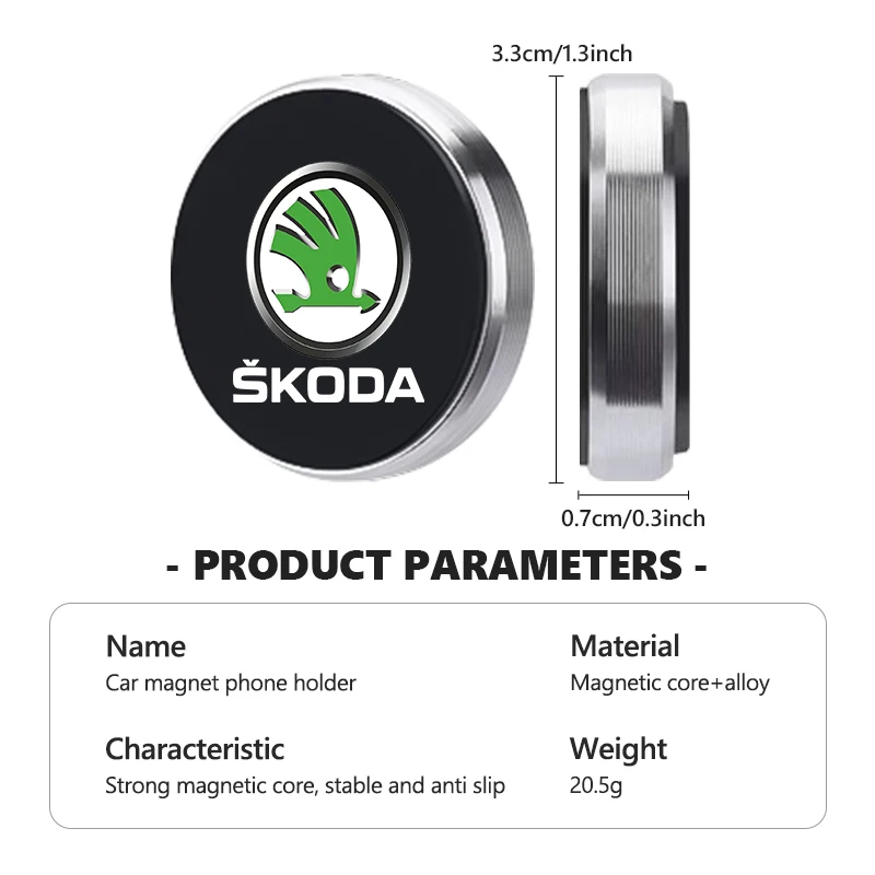 Skoda Logo Magnetic Car Phone Holder Alloy Dashboard GPS Mount for Kamiq Kodiaq Karoq Car Accessories
Skoda Logo Magnetic Car Phone Holder Alloy Dashboard GPS Mount for Kamiq Kodiaq Karoq Car Accessories