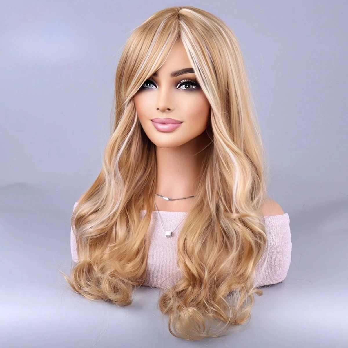 Европейские и американские синтетические парики с крупными волнами и челкой, длинные кудрявые волосы с мелированием, женские аксессуары для волос
Европейские и американские синтетические парики с крупными волнами и челкой, длинные кудрявые волосы с мелированием, женские аксессуары для волос