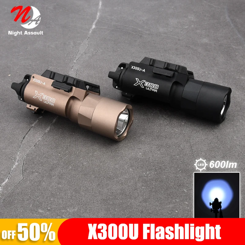 Tactical Surefir X300U Flashlight White LED Strobe Hunting Pistol Weapon Gun Scout Light Airsoft accesories lanterna tatica
Tactical Surefir X300U Flashlight White LED Strobe Hunting Pistol Weapon Gun Scout Light Airsoft accesories lanterna tatica