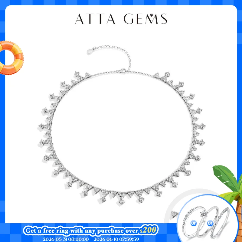 ATTAGEMS All Round Cut Moissanite Necklace for Women Silver 925 Tennis Chain Adjustable 40+5cm Luxury Wedding Party Jewelry Gift
ATTAGEMS All Round Cut Moissanite Necklace for Women Silver 925 Tennis Chain Adjustable 40+5cm Luxury Wedding Party Jewelry Gift