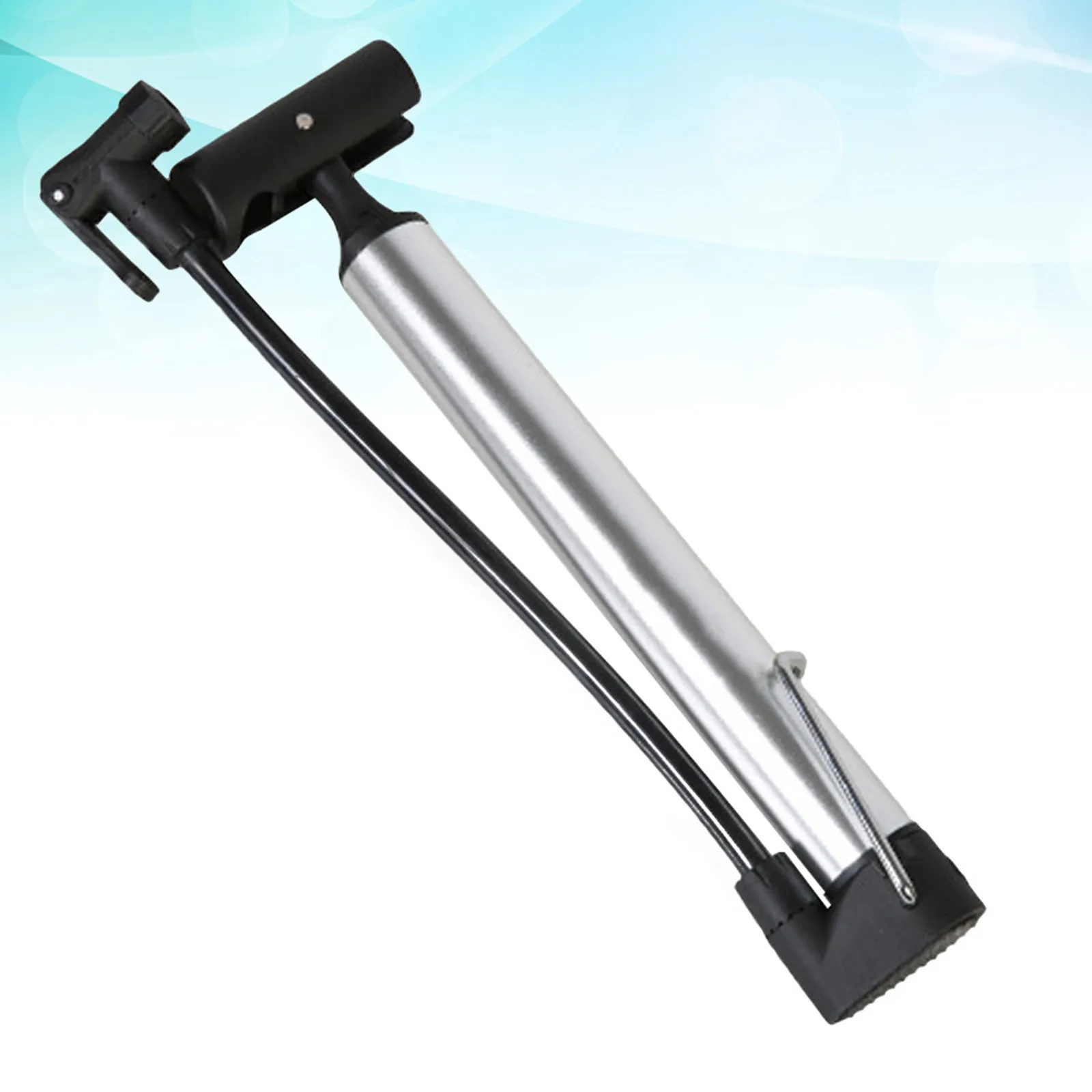 Portable Bike Tire Floor Pump Silver Mini High Pressure Hand Pump with Fixing Clip Compatible Valves for Bicycle
Portable Bike Tire Floor Pump Silver Mini High Pressure Hand Pump with Fixing Clip Compatible Valves for Bicycle
