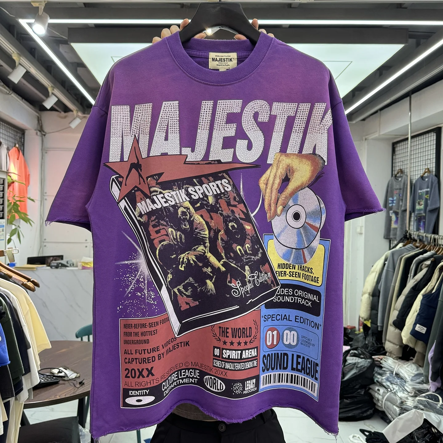 American High Street Letter Print Rhinestone Fleece Short Sleeve T-Shirt Oversize Unisex Casual round Neck Top for Men And Women
American High Street Letter Print Rhinestone Fleece Short Sleeve T-Shirt Oversize Unisex Casual round Neck Top for Men And Women