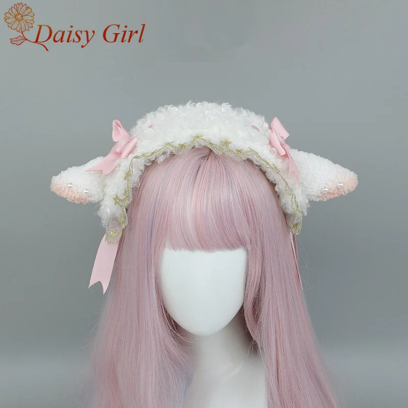New Lolita Bow Party Hair Bands Japanese Girl Dressed Up Cute Sheep Woe Plush Simulated Beast Ear Hairband Headwear
New Lolita Bow Party Hair Bands Japanese Girl Dressed Up Cute Sheep Woe Plush Simulated Beast Ear Hairband Headwear
