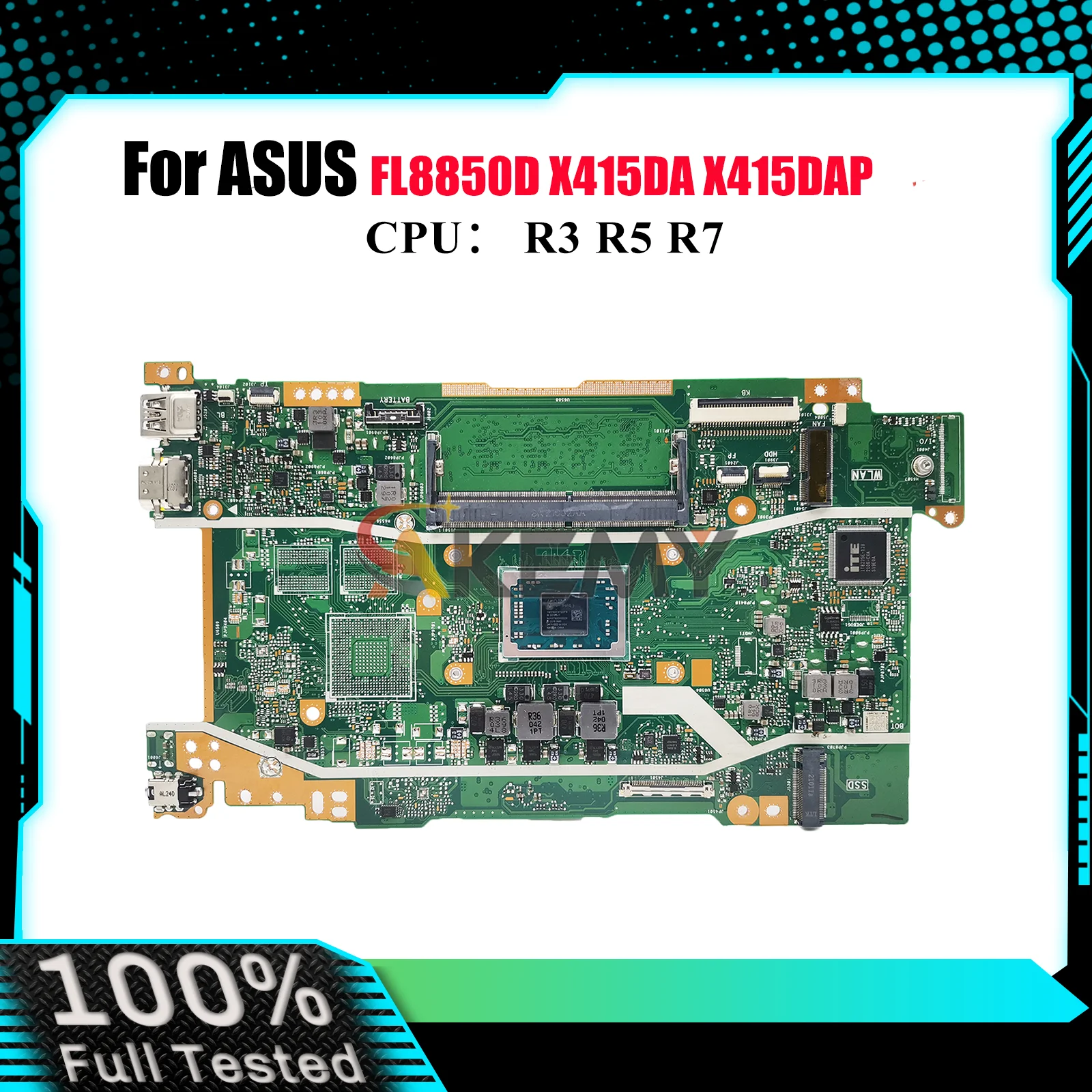 X415DA Материнская плата для ноутбука ASUS VivoBook X415DAP X415DA FL8850D X415D Материнская плата для ноутбука с процессором R3 R5 R7 100% tests OK stk
X415DA Материнская плата для ноутбука ASUS VivoBook X415DAP X415DA FL8850D X415D Материнская плата для ноутбука с процессором R3 R5 R7 100% tests OK stk