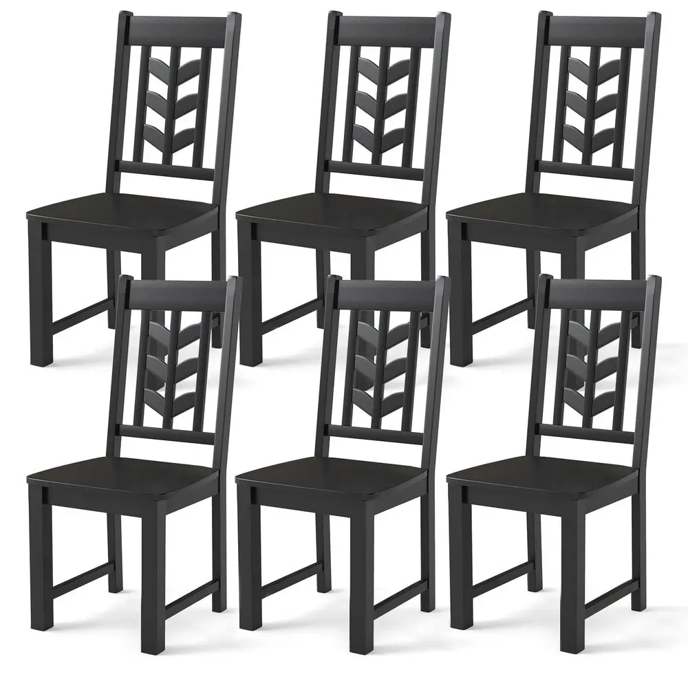 Wood Dining Chairs Set of 6, Black Kitchen Chairs, Solid Rubber Wood Chair with NonSlip Foot Pads, Max Load of 430 Lbs, Farmhou
Wood Dining Chairs Set of 6, Black Kitchen Chairs, Solid Rubber Wood Chair with NonSlip Foot Pads, Max Load of 430 Lbs, Farmhou