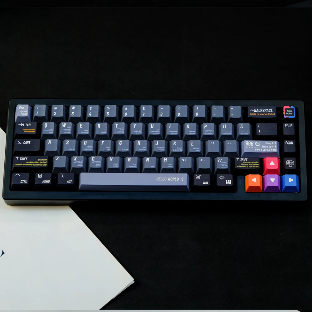 129 Keys Programmer Keycaps Hello World Cherry Profile PBT Dye Sublimation Keycap For MX Switch Mechanical Keyboard With 1.75U
129 Keys Programmer Keycaps Hello World Cherry Profile PBT Dye Sublimation Keycap For MX Switch Mechanical Keyboard With 1.75U
