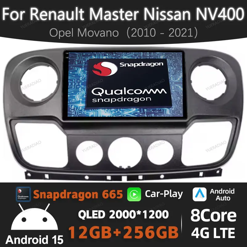 Android 15 Car Radio For Renault Master Nissan NV400 Opel Movano 2010 - 2021 Multimedia Video Player GPS NAVI 4G WIFI Head Unit
Android 15 Car Radio For Renault Master Nissan NV400 Opel Movano 2010 - 2021 Multimedia Video Player GPS NAVI 4G WIFI Head Unit