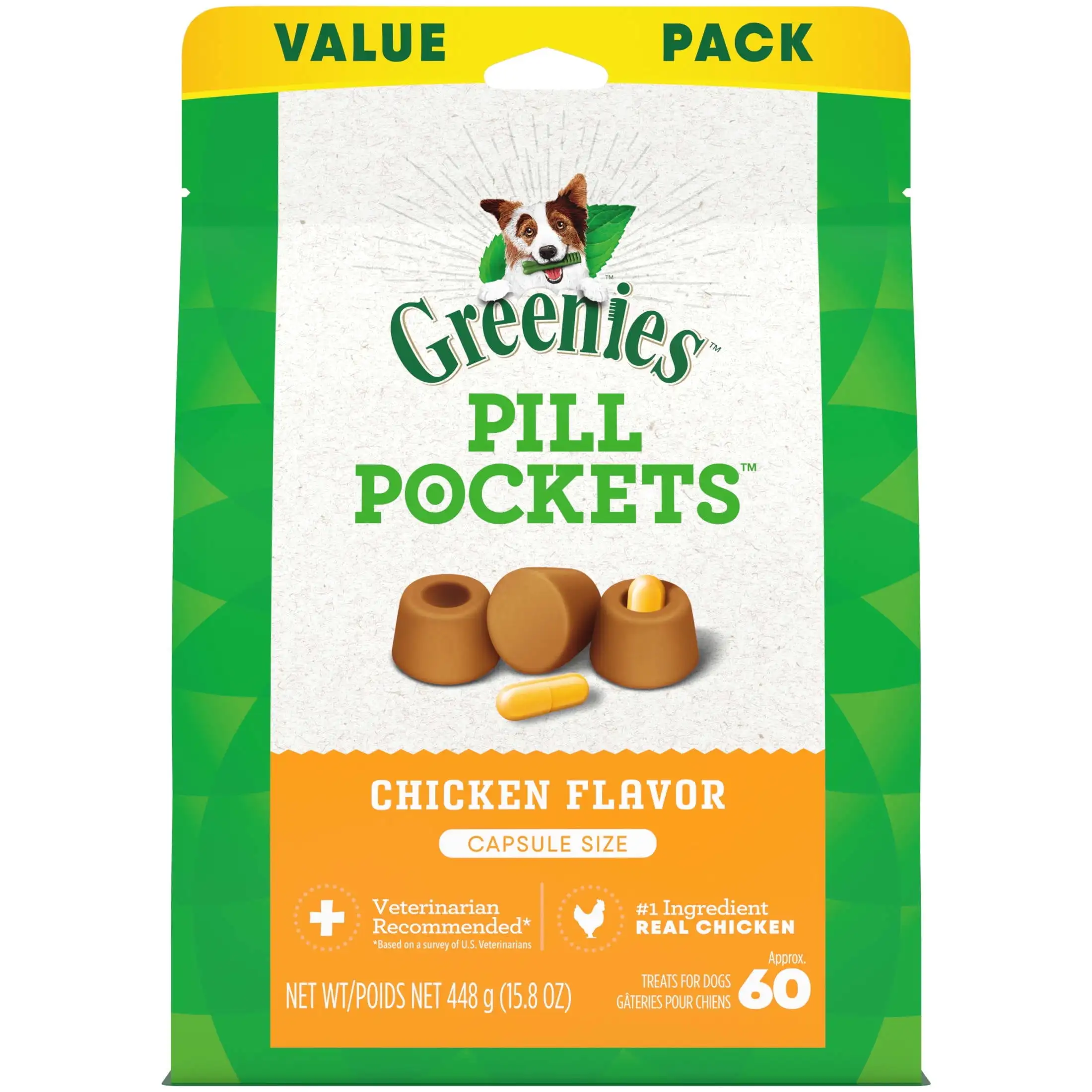 Greenies карманы для таблеток для собак Размер таблеток сухие куриные лакомства для собак, 15,8 унций
Greenies карманы для таблеток для собак Размер таблеток сухие куриные лакомства для собак, 15,8 унций