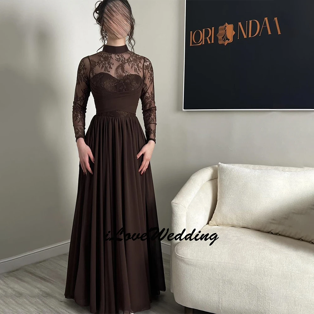 Классическое шифоновое кружевное вечернее платье с круглым вырезом и длинными рукавами, А-силуэт, Vestido De Gala Noche Mujer, индивидуальный пошив, платье для особых случаев, на заказ
Классическое шифоновое кружевное вечернее платье с круглым вырезом и длинными рукавами, А-силуэт, Vestido De Gala Noche Mujer, индивидуальный пошив, платье для особых случаев, на заказ