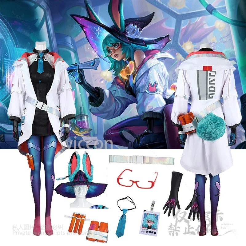 Anime Arcane Game LOL Phantom Spirit Team Skin Aurora Cosplay Costume Hat Tail Luminous Glasses Full Set XS-3XL Halloween Party
Anime Arcane Game LOL Phantom Spirit Team Skin Aurora Cosplay Costume Hat Tail Luminous Glasses Full Set XS-3XL Halloween Party
