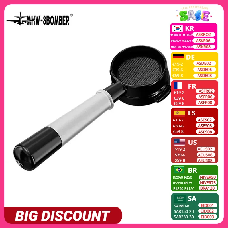 MHW-3BOMBER Bottomless Portafilter for 58mm La Marzocco/E61 Coffee Machine Metal Handle Espresso Portafilter Coffee Accessories
MHW-3BOMBER Bottomless Portafilter for 58mm La Marzocco/E61 Coffee Machine Metal Handle Espresso Portafilter Coffee Accessories