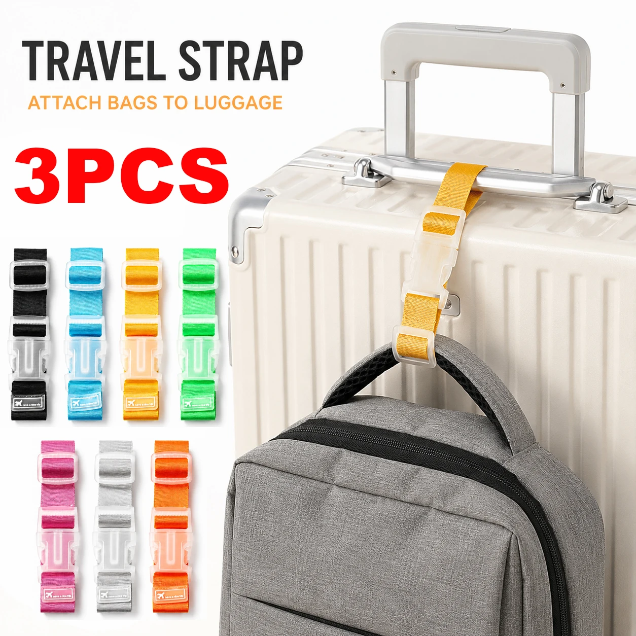 3Pcs Luggage Strap with Buckle Adjustable Nylon Travel Suitcase Belt for Bag Hanging Carry on Handle Outdoor Trip Organizer
3Pcs Luggage Strap with Buckle Adjustable Nylon Travel Suitcase Belt for Bag Hanging Carry on Handle Outdoor Trip Organizer