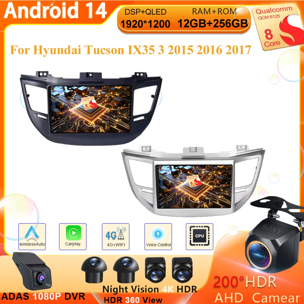 Автомобильное радио Android 14 Carplay для Hyundai Tucson IX35 3 2015 2016 2017 2018 2Din мультимедийный видеоплеер навигация GPS головное устройство
Автомобильное радио Android 14 Carplay для Hyundai Tucson IX35 3 2015 2016 2017 2018 2Din мультимедийный видеоплеер навигация GPS головное устройство