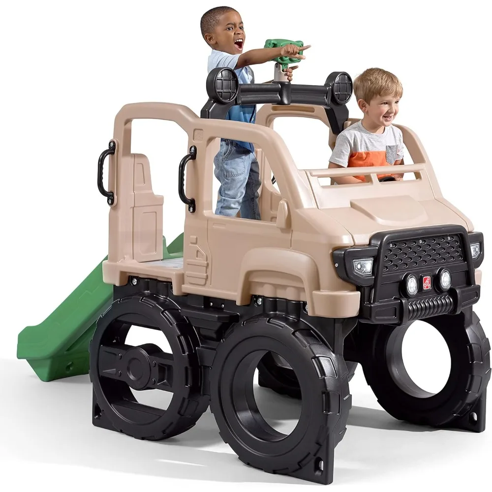 Safari Truck Climber Playset for Kids, Slide, Climbing Wall, Steering Wheel, and Binoculars, Toddlers Ages 2 –5 Years Old, Easy
Safari Truck Climber Playset for Kids, Slide, Climbing Wall, Steering Wheel, and Binoculars, Toddlers Ages 2 –5 Years Old, Easy