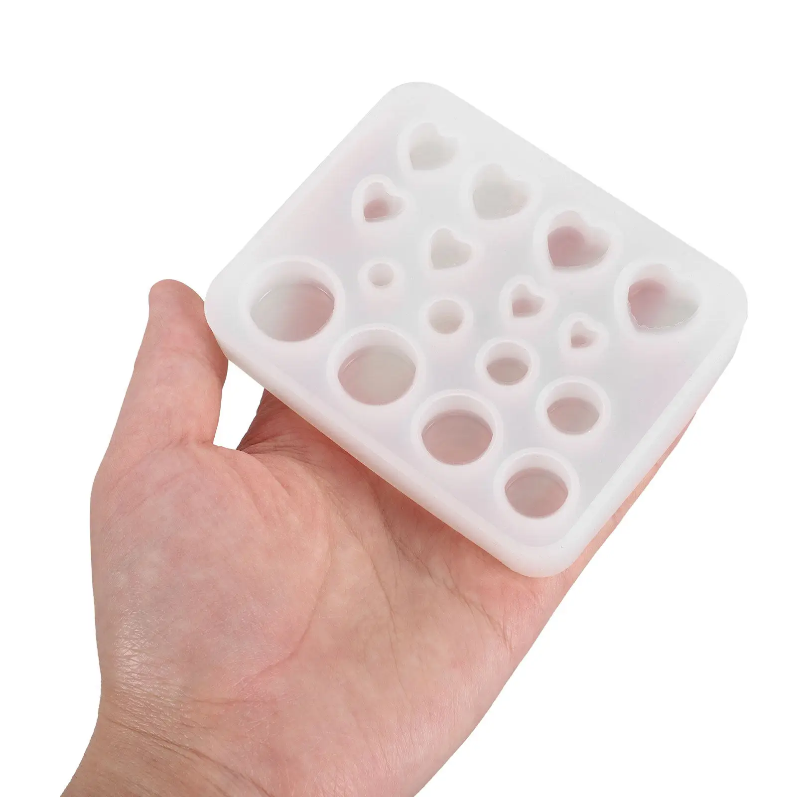 6 Cavity Silicone DIY Ear Gauge Mold Kit Flexible Clear Ear Plug Casting Molds Teardrop Hexagon Heart Coffin for Handmade Resin
6 Cavity Silicone DIY Ear Gauge Mold Kit Flexible Clear Ear Plug Casting Molds Teardrop Hexagon Heart Coffin for Handmade Resin
