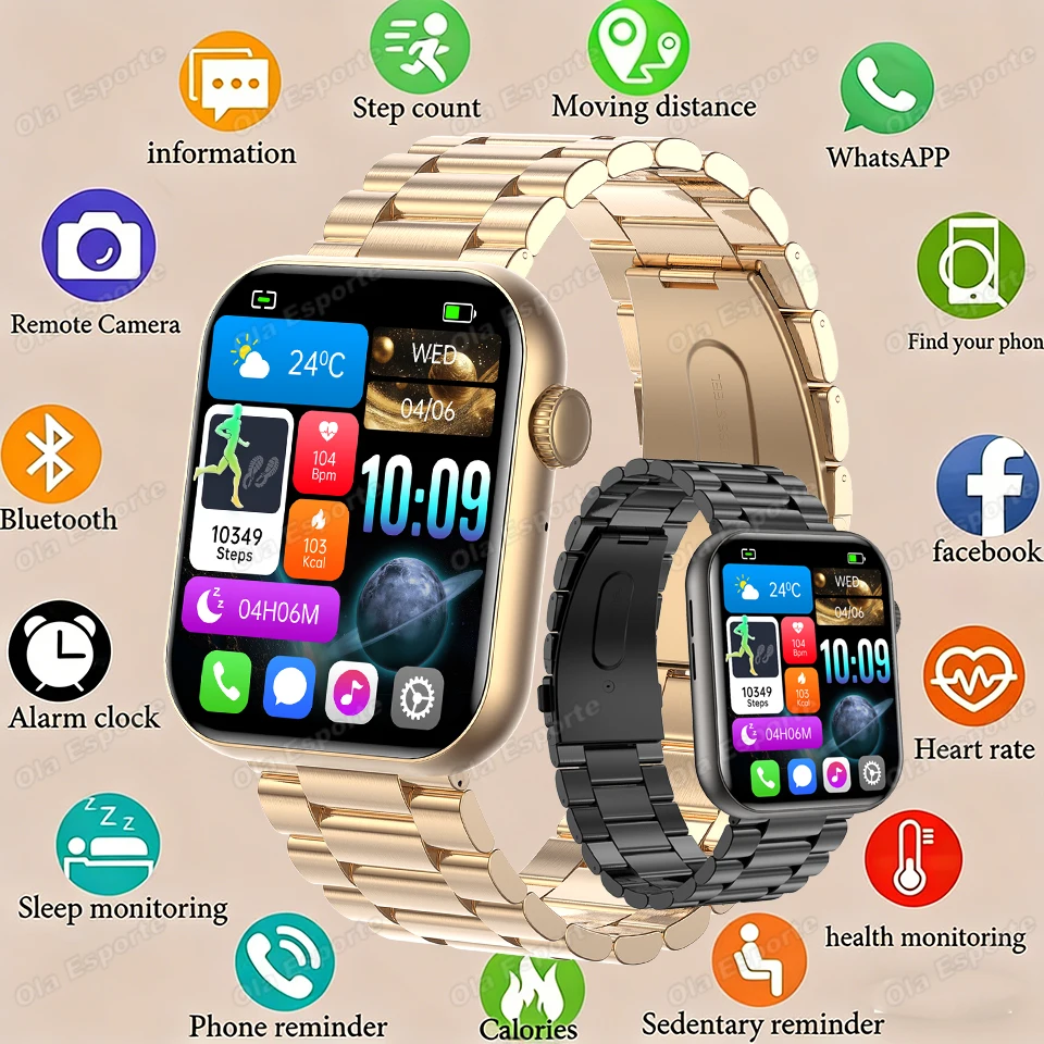 Новые смарт-часы 2026 года для мужчин и женщин: AMOLED-экран, спортивный трекер, голосовое управление AI, Bluetooth-звонки, мониторинг сердечного ритма и здоровья, модные смарт-часы для iOS
Новые смарт-часы 2026 года для мужчин и женщин: AMOLED-экран, спортивный трекер, голосовое управление AI, Bluetooth-звонки, мониторинг сердечного ритма и здоровья, модные смарт-часы для iOS